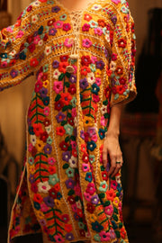 HEAVY EMBROIDERED KAFTAN ANTHARA - sustainably made MOMO NEW YORK sustainable clothing, dresskaftan slow fashion