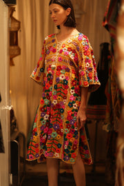 HEAVY EMBROIDERED KAFTAN ANTHARA - sustainably made MOMO NEW YORK sustainable clothing, dresskaftan slow fashion