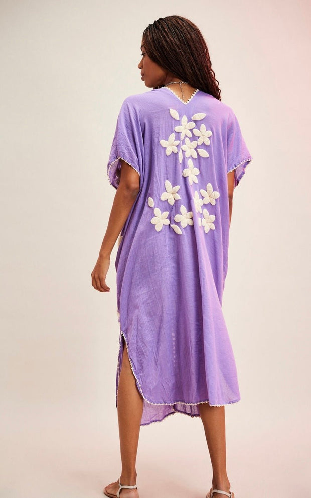 IBIZA EMBROIDERED KAFTAN - sustainably made MOMO NEW YORK sustainable clothing, bestseller slow fashion