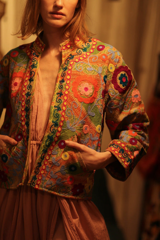 JACKET INGRID ALIN EMBROIDERED - sustainably made MOMO NEW YORK sustainable clothing, coatandjacket slow fashion