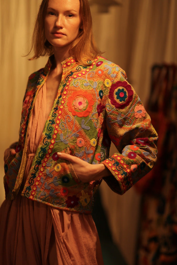 JACKET INGRID ALIN EMBROIDERED - sustainably made MOMO NEW YORK sustainable clothing, coatandjacket slow fashion