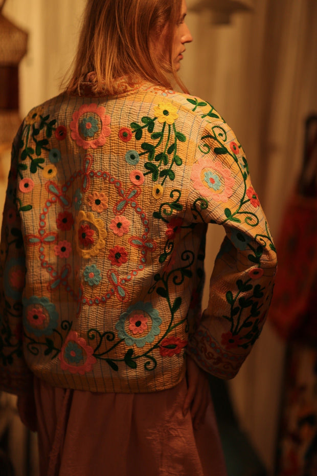 JACKET INGRID LILY EMBROIDERED - sustainably made MOMO NEW YORK sustainable clothing, coatandjacket slow fashion