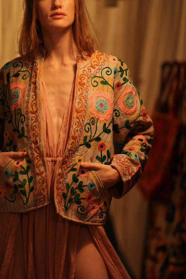 JACKET INGRID LILY EMBROIDERED - sustainably made MOMO NEW YORK sustainable clothing, coatandjacket slow fashion