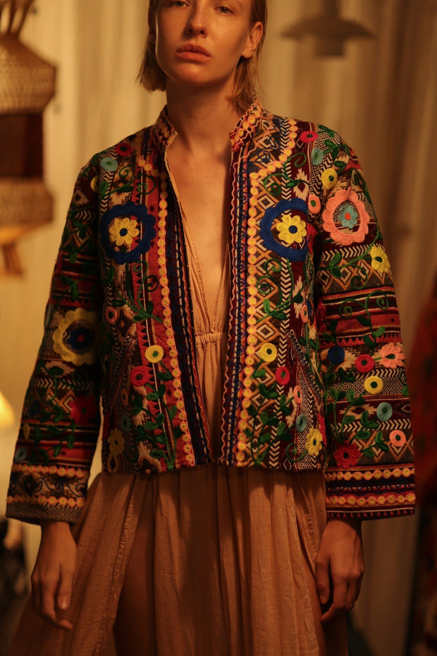 JACKET INGRID LORLY EMBROIDERED - sustainably made MOMO NEW YORK sustainable clothing, coatandjacket slow fashion