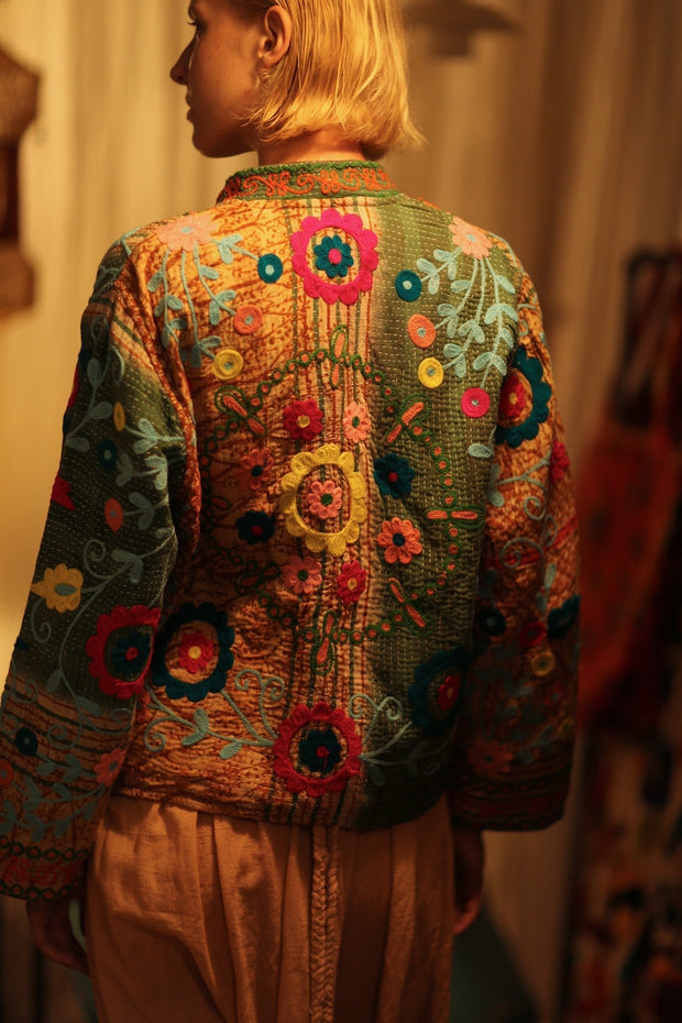 JACKET INGRID YONA EMBROIDERED - sustainably made MOMO NEW YORK sustainable clothing, coatandjacket slow fashion
