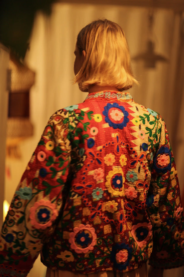 JACKET INGRID ZARINA EMBROIDERED - sustainably made MOMO NEW YORK sustainable clothing, coatandjacket slow fashion