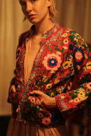 JACKET INGRID ZARINA EMBROIDERED - sustainably made MOMO NEW YORK sustainable clothing, coatandjacket slow fashion