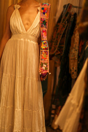 JAIDEE EMBROIDERED PATCHWORK BAG - sustainably made MOMO NEW YORK sustainable clothing, bag slow fashion