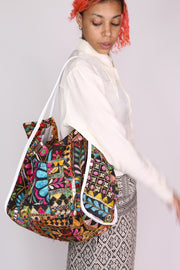 JINNY EMBROIDERED BAG - sustainably made MOMO NEW YORK sustainable clothing, bag slow fashion