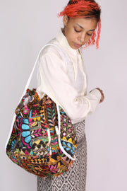 JINNY EMBROIDERED BAG - sustainably made MOMO NEW YORK sustainable clothing, bag slow fashion