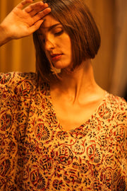 KAFTAN DRESS YAYA INDIAN SUMMER - sustainably made MOMO NEW YORK sustainable clothing, dress slow fashion