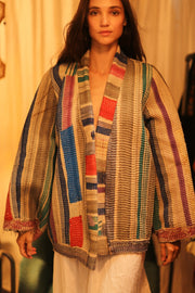 KANTHA ARTIST KIMONO LANA - sustainably made MOMO NEW YORK sustainable clothing, coatandjacket slow fashion