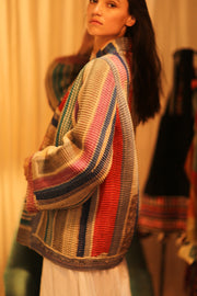 KANTHA ARTIST KIMONO LANA - sustainably made MOMO NEW YORK sustainable clothing, coatandjacket slow fashion