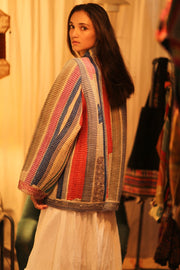 KANTHA ARTIST KIMONO LANA - sustainably made MOMO NEW YORK sustainable clothing, coatandjacket slow fashion