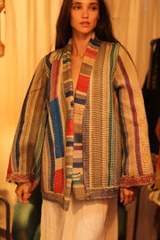 KANTHA ARTIST KIMONO LANA - sustainably made MOMO NEW YORK sustainable clothing, coatandjacket slow fashion