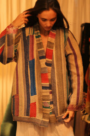 KANTHA ARTIST KIMONO LANA - sustainably made MOMO NEW YORK sustainable clothing, coatandjacket slow fashion