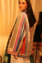 KANTHA ARTIST KIMONO LANA - sustainably made MOMO NEW YORK sustainable clothing, coatandjacket slow fashion
