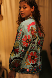 KANTHA EMBROIDERED JACKET ANTONA - sustainably made MOMO NEW YORK sustainable clothing, coatandjacket slow fashion