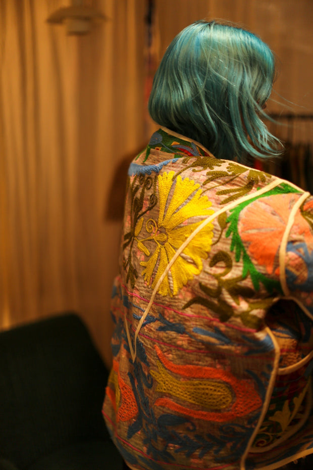 KANTHA EMBROIDERED JACKET ELA - sustainably made MOMO NEW YORK sustainable clothing, bestseller slow fashion