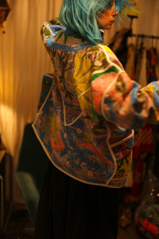 KANTHA EMBROIDERED JACKET ELA - sustainably made MOMO NEW YORK sustainable clothing, bestseller slow fashion