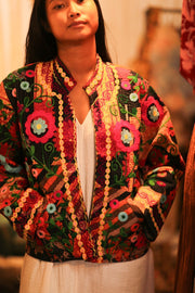 KANTHA EMBROIDERED JACKET INGRID DUSTIN - sustainably made MOMO NEW YORK sustainable clothing, bestseller slow fashion