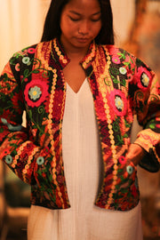 KANTHA EMBROIDERED JACKET INGRID DUSTIN - sustainably made MOMO NEW YORK sustainable clothing, bestseller slow fashion