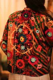 KANTHA EMBROIDERED JACKET INGRID DUSTIN - sustainably made MOMO NEW YORK sustainable clothing, bestseller slow fashion