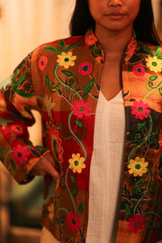 KANTHA EMBROIDERED JACKET INGRID MANU - sustainably made MOMO NEW YORK sustainable clothing, bestseller slow fashion