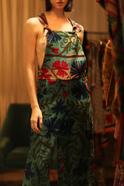 KANTHA EMBROIDERED JUMPSUIT ALEX - sustainably made MOMO NEW YORK sustainable clothing, jumpsuit slow fashion