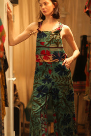 KANTHA EMBROIDERED JUMPSUIT ALEX - sustainably made MOMO NEW YORK sustainable clothing, jumpsuit slow fashion