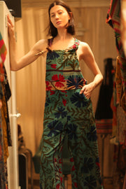 KANTHA EMBROIDERED JUMPSUIT ALEX - sustainably made MOMO NEW YORK sustainable clothing, jumpsuit slow fashion