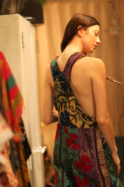 KANTHA EMBROIDERED JUMPSUIT ALEX - sustainably made MOMO NEW YORK sustainable clothing, jumpsuit slow fashion