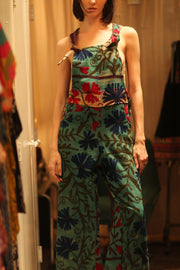 KANTHA EMBROIDERED JUMPSUIT ALEX - sustainably made MOMO NEW YORK sustainable clothing, jumpsuit slow fashion