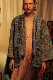 KANTHA EMBROIDERED KIMONO JACKET - sustainably made MOMO NEW YORK sustainable clothing, coatandjacket slow fashion