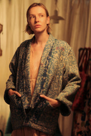 KANTHA EMBROIDERED KIMONO JACKET - sustainably made MOMO NEW YORK sustainable clothing, coatandjacket slow fashion