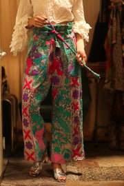 KANTHA EMBROIDERED PANTS WISSA - sustainably made MOMO NEW YORK sustainable clothing, new slow fashion