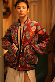 KANTHA JACCKET CANDY - sustainably made MOMO NEW YORK sustainable clothing, coatandjacket slow fashion