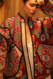 KANTHA JACCKET CANDY - sustainably made MOMO NEW YORK sustainable clothing, coatandjacket slow fashion