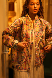 KANTHA JACKET BABY FLOWER - sustainably made MOMO NEW YORK sustainable clothing, coatandjacket slow fashion