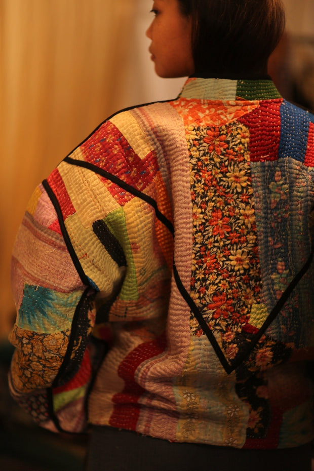 KANTHA JACKET BUSRAS - sustainably made MOMO NEW YORK sustainable clothing, coatandjacket slow fashion
