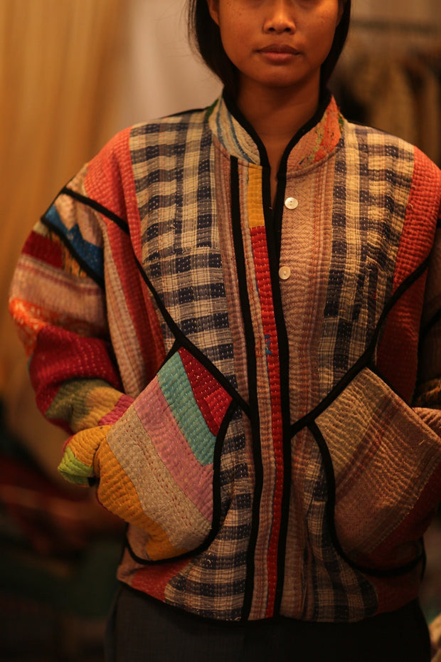 KANTHA JACKET BUSRAS - sustainably made MOMO NEW YORK sustainable clothing, coatandjacket slow fashion