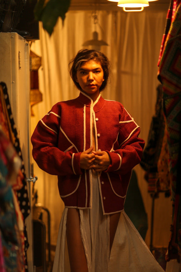 KANTHA JACKET CHERRINE NING - sustainably made MOMO NEW YORK sustainable clothing, coatandjacket slow fashion