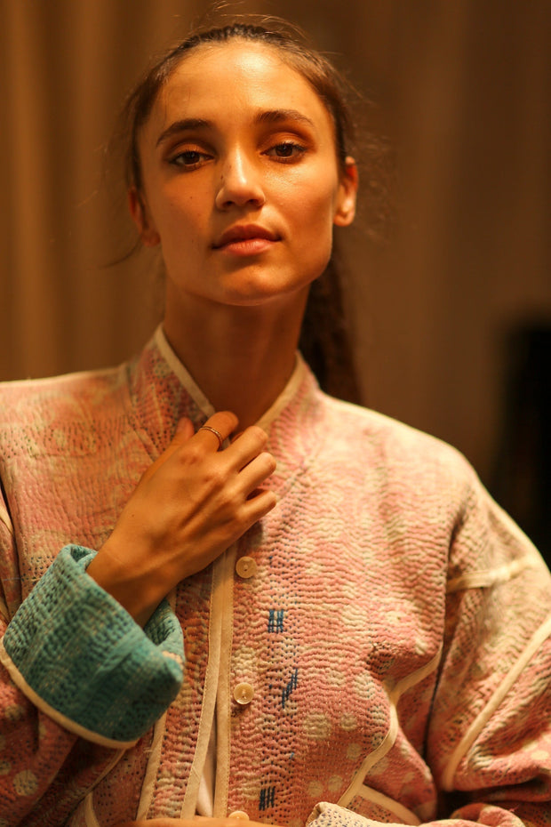 KANTHA JACKET HENIA - sustainably made MOMO NEW YORK sustainable clothing, coatandjacket slow fashion