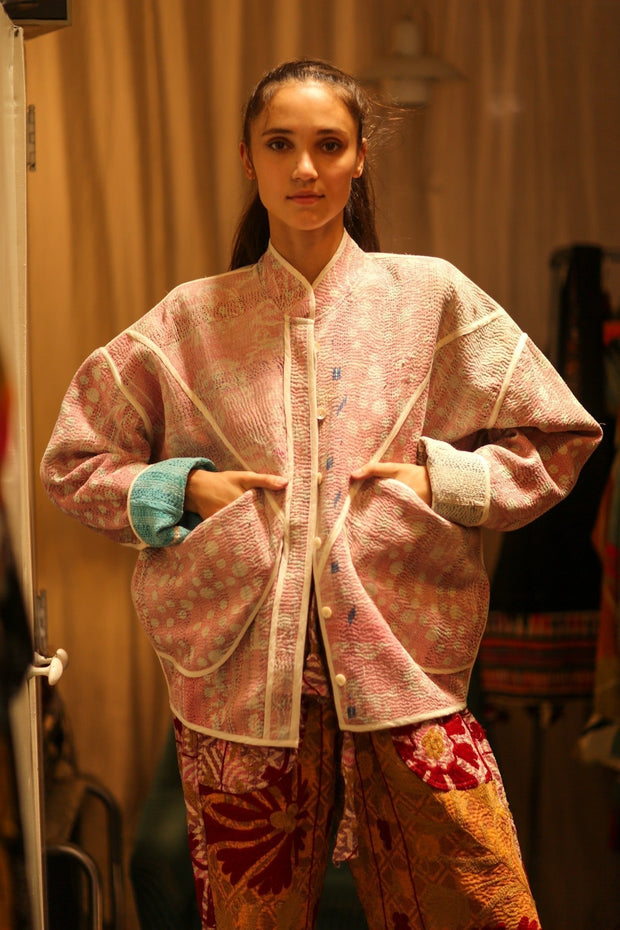 KANTHA JACKET HENIA - sustainably made MOMO NEW YORK sustainable clothing, coatandjacket slow fashion