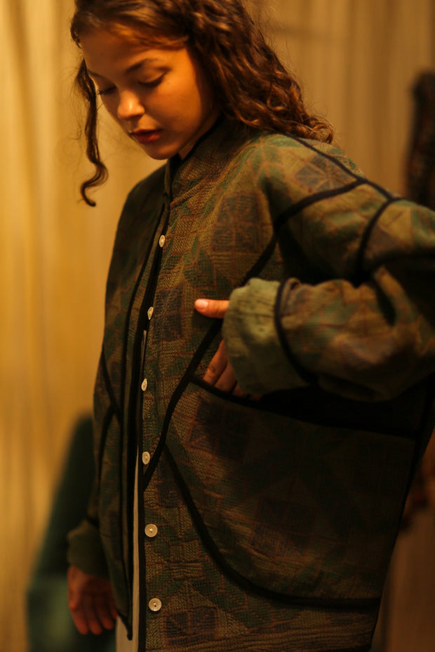 KANTHA JACKET HIBA - sustainably made MOMO NEW YORK sustainable clothing, coatandjacket slow fashion