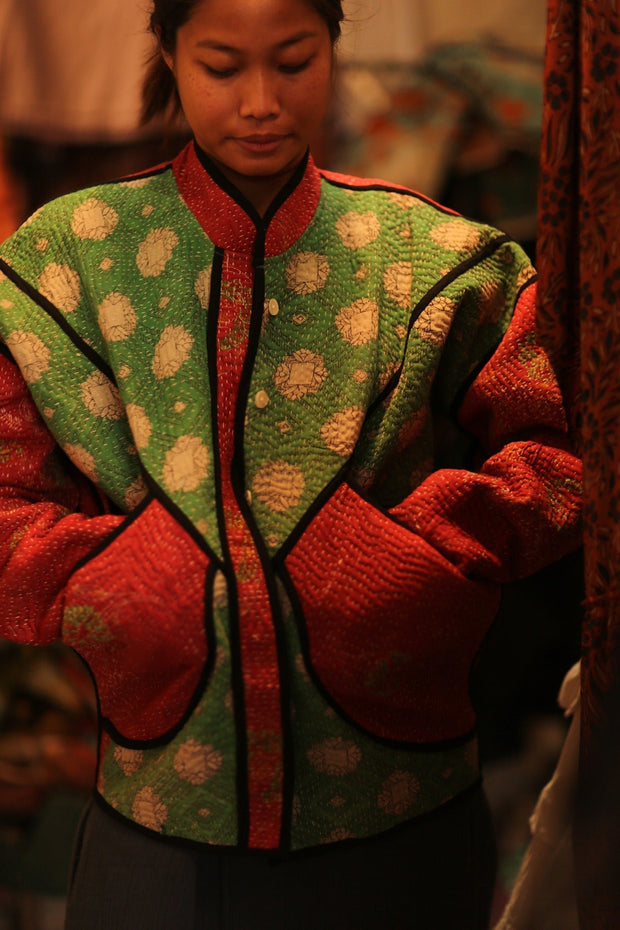 KANTHA JACKET IRINI - sustainably made MOMO NEW YORK sustainable clothing, coatandjacket slow fashion