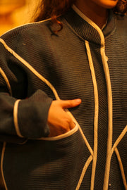 KANTHA JACKET LAYLA NIGHT - sustainably made MOMO NEW YORK sustainable clothing, coatandjacket slow fashion