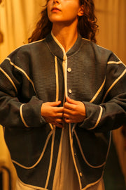 KANTHA JACKET LAYLA NIGHT - sustainably made MOMO NEW YORK sustainable clothing, coatandjacket slow fashion