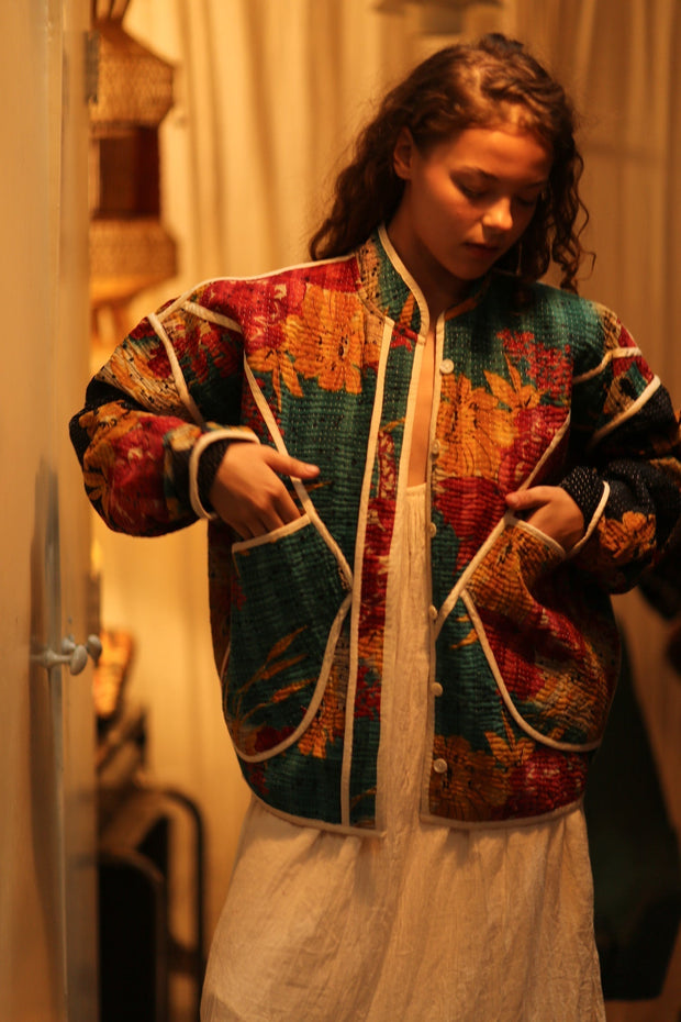 KANTHA JACKET LEYLO - sustainably made MOMO NEW YORK sustainable clothing, coatandjacket slow fashion