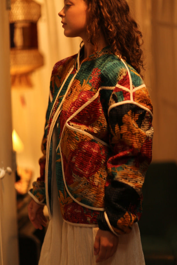 KANTHA JACKET LEYLO - sustainably made MOMO NEW YORK sustainable clothing, coatandjacket slow fashion